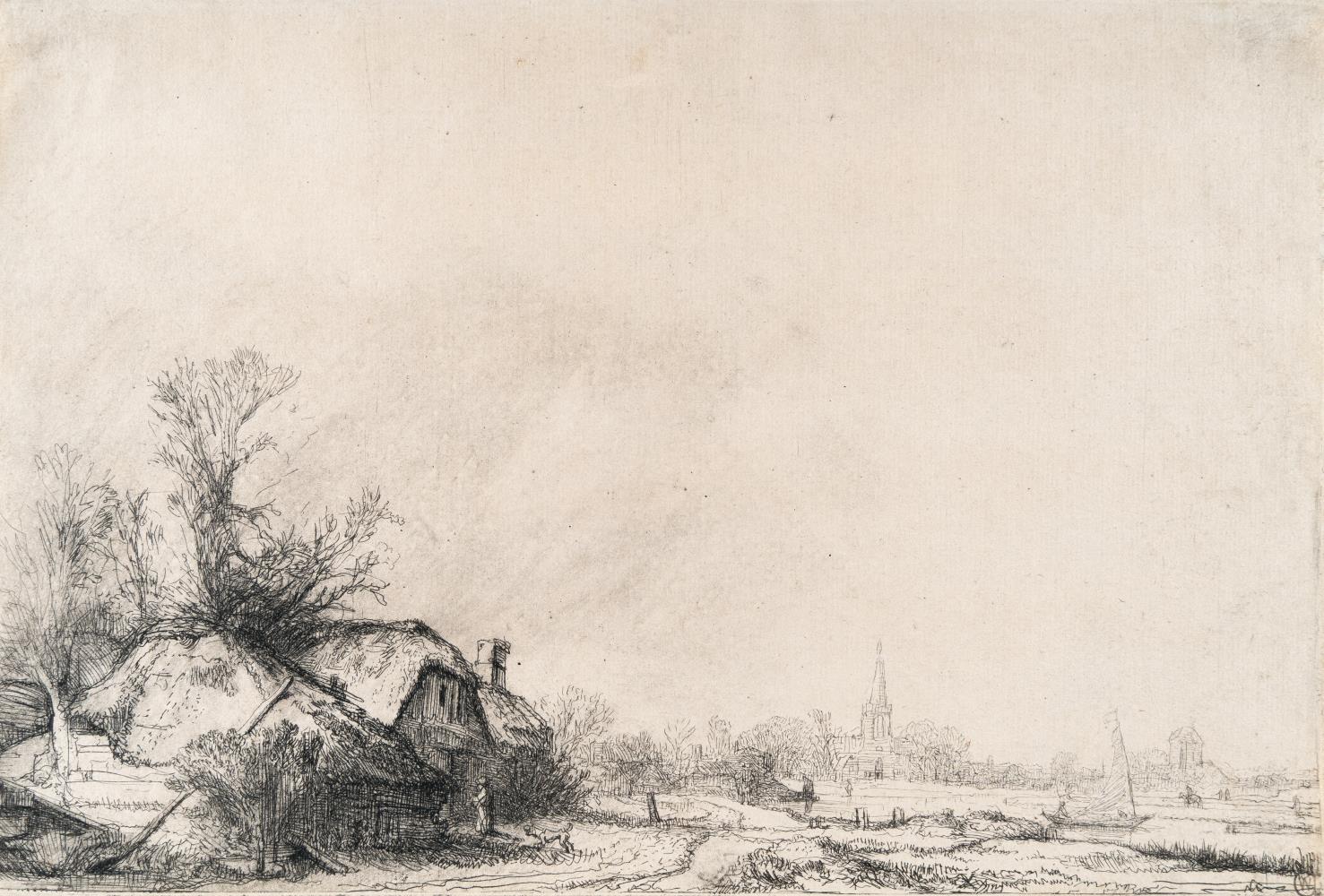 Die Hütten am Kanal, mit dem Blick auf Ouderkerk
