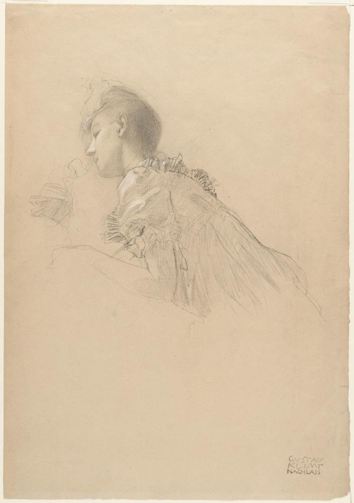 Mädchenstudie im Profil nach links