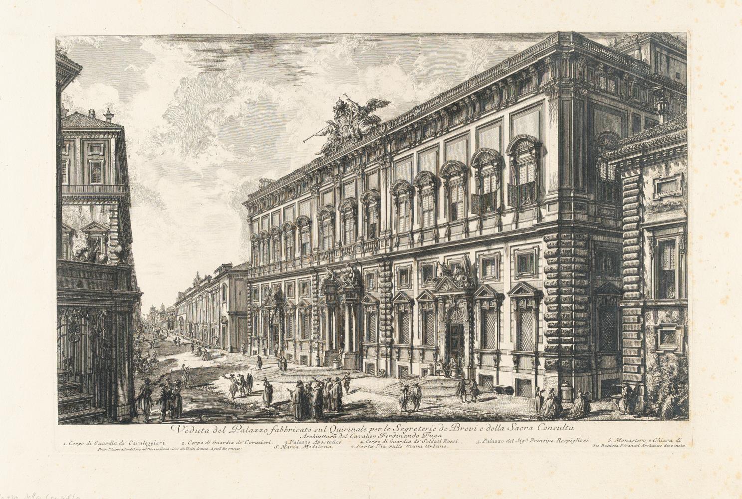 Veduta del Palazzo fabbricato sul Quirinale per le Segreterie