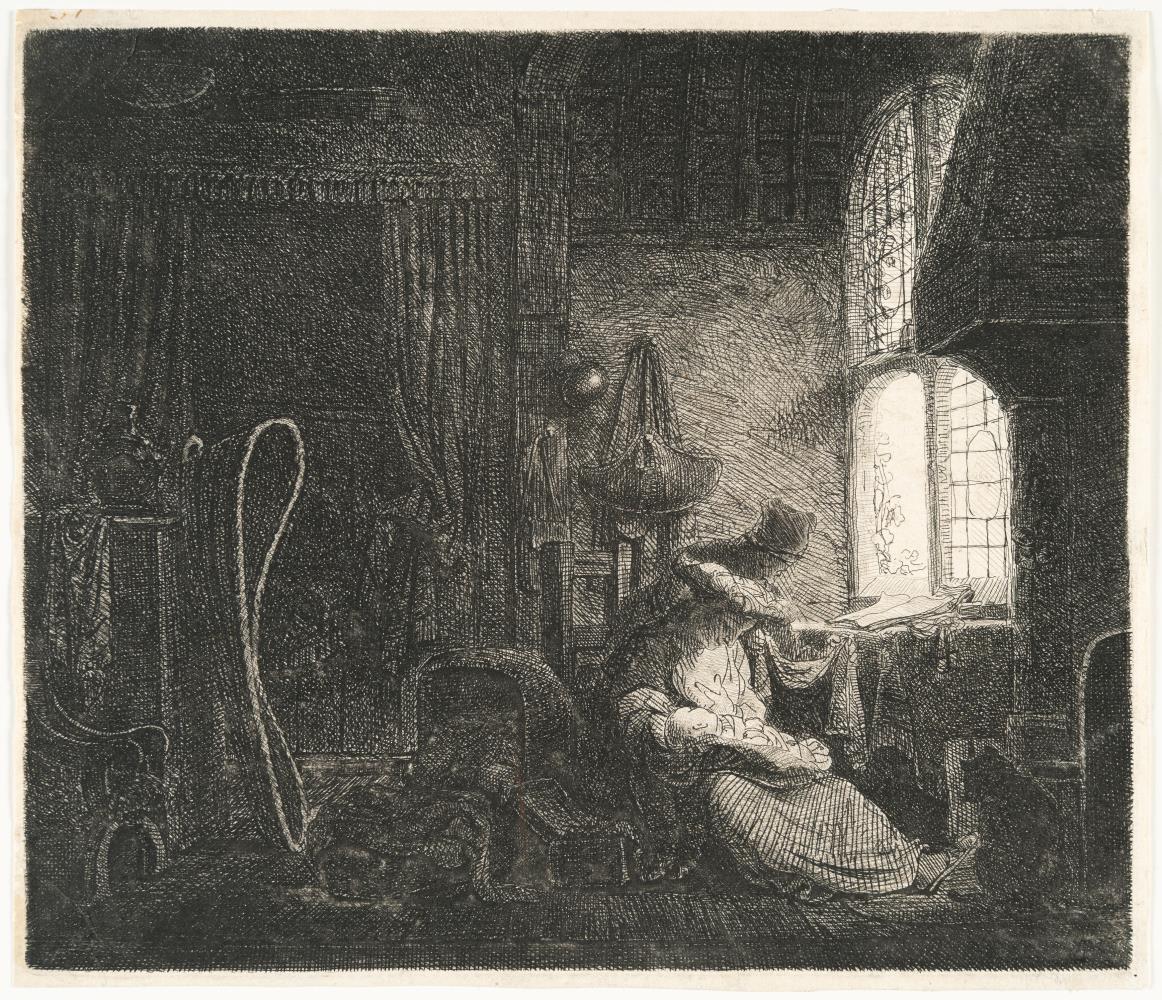 Die Familie im Zimmer