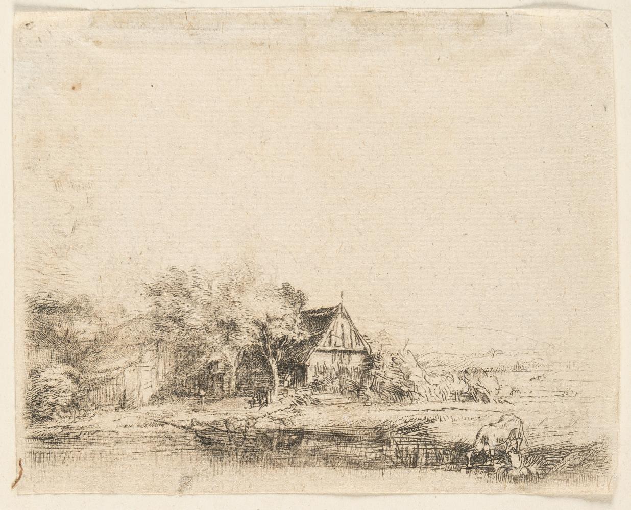 Die Landschaft mit der saufenden Kuh