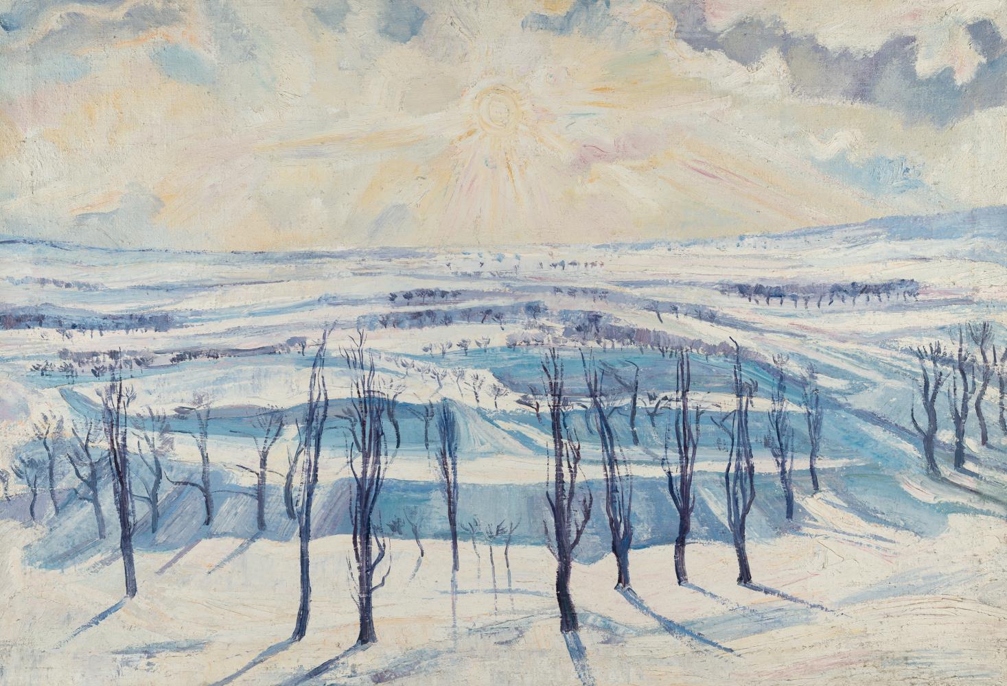 Winter Landscape at Sunrise
