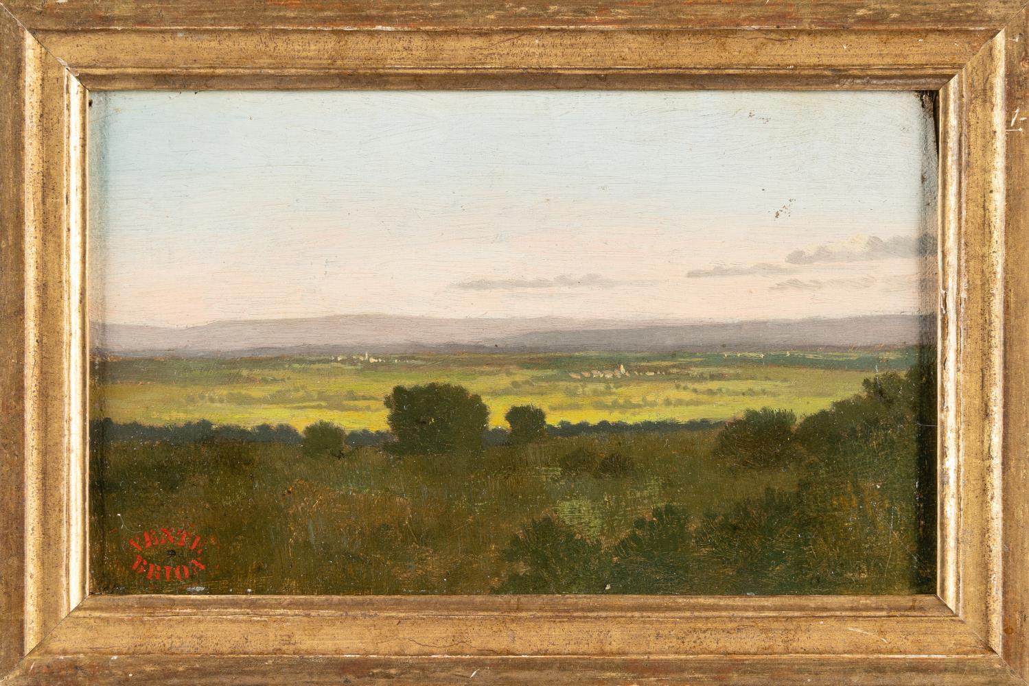 Landschaft in der Abenddämmerung