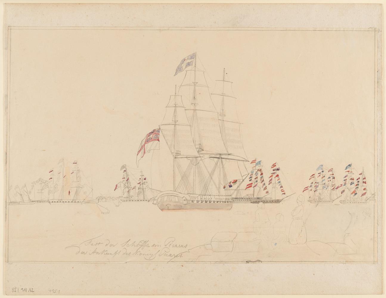 „Fest der Schiffe“ (Ankunft des griechischen Königs Otto im Hafen von Piräus im Februar 1837)