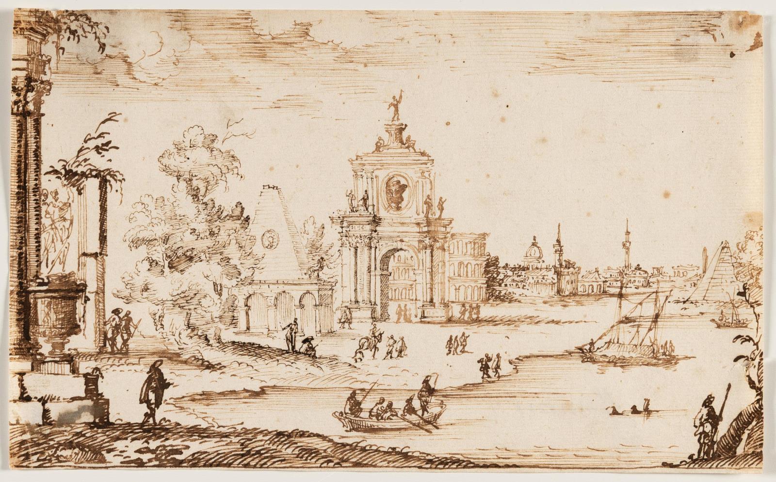 Architektur-Capriccio mit römischen Motiven
