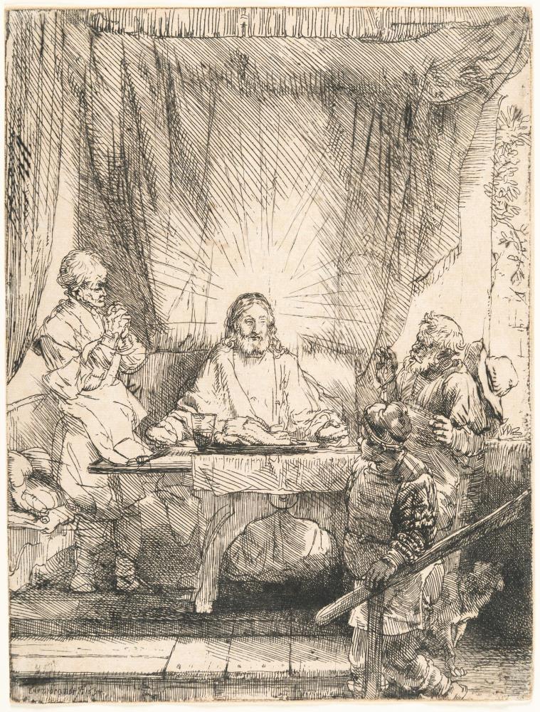 Christus in Emmaus (große Platte)