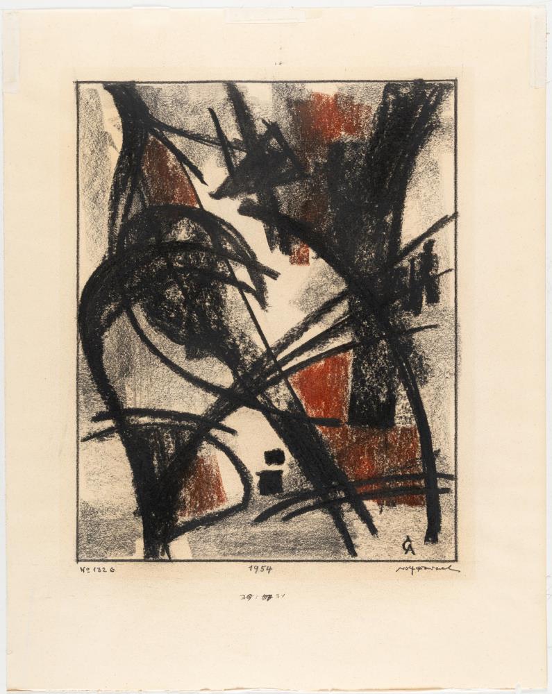 3 Bll.: „No. 132 G“ – Ohne Titel –Strukturdruck Nr. 2