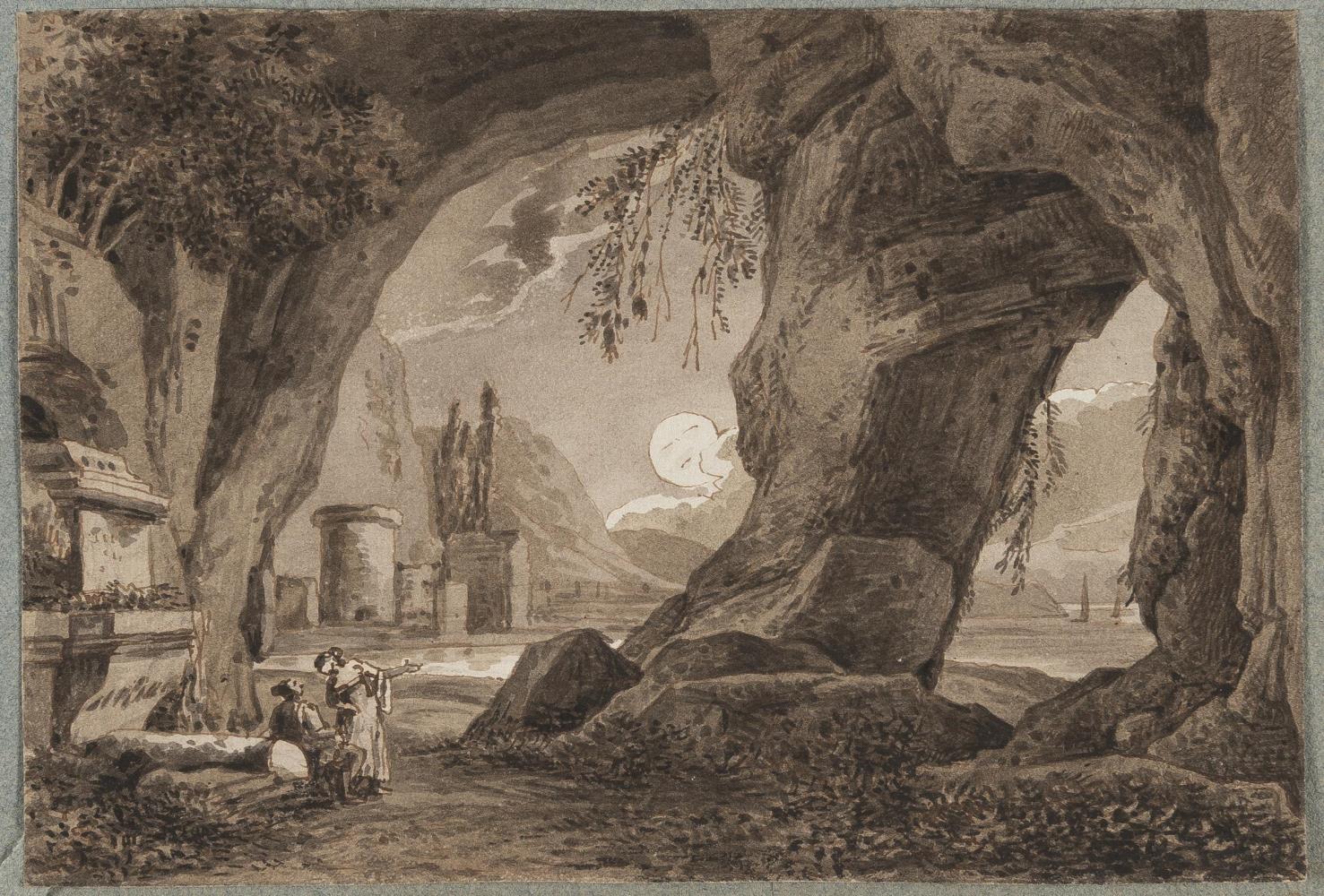 Felsgrotte bei Mondschein