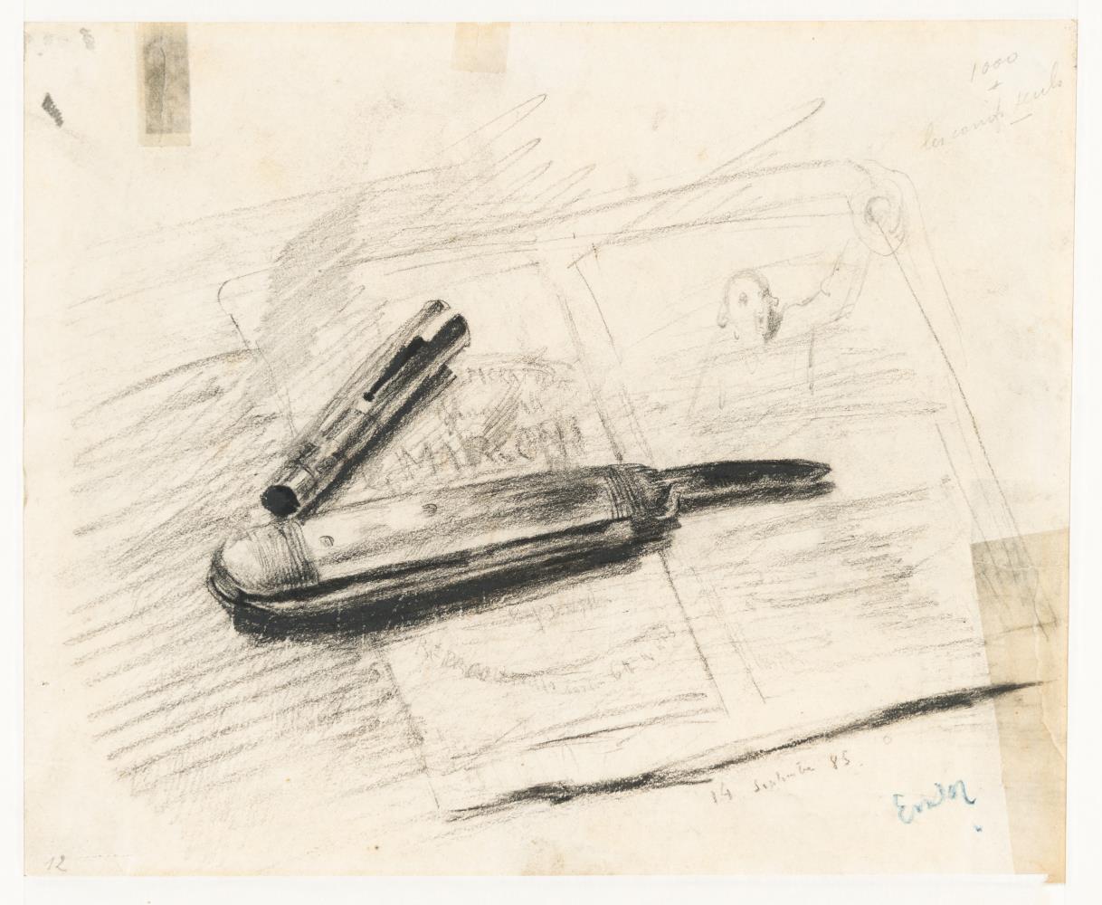 Front: Still Life with Knife – On the reverse: Figure Study