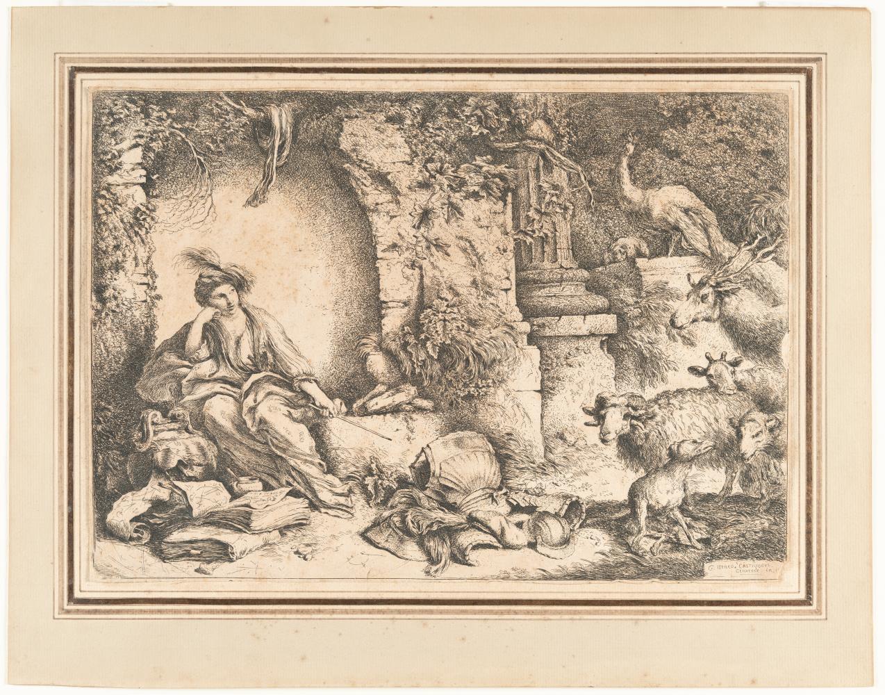 2 Bll.: Diogenes sucht einen ehrenhaften Mann – Circe verwandelt die Gefährten des Odysseus in Tiere, oder: Die Melancholie