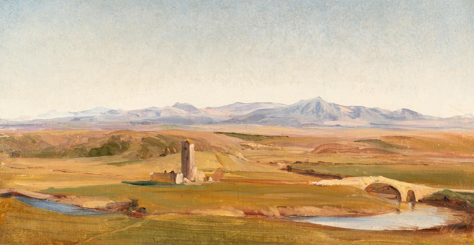 Blick in die Campagna mit dem Ponte Nomentano