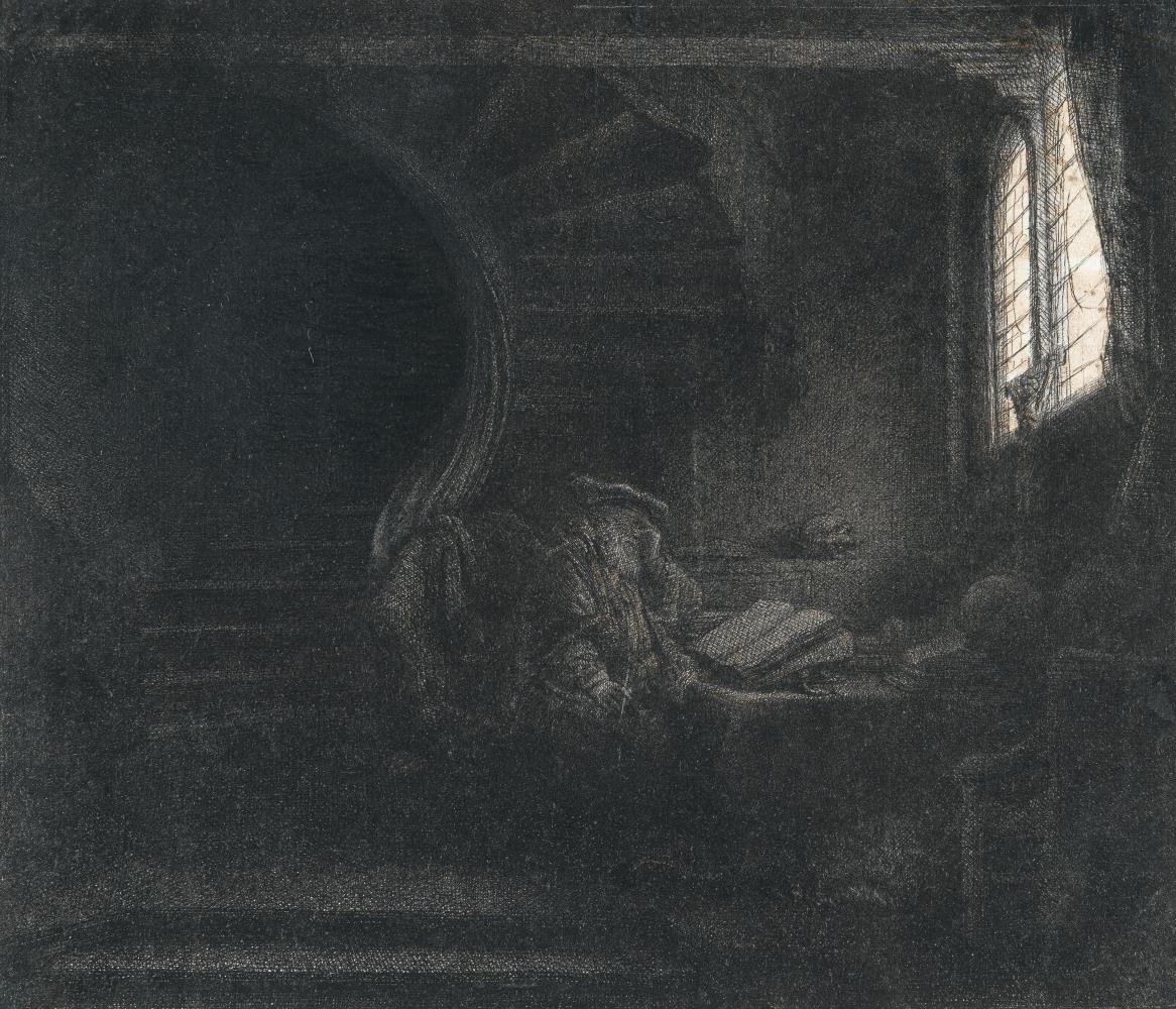 Der heilige Hieronymus im dunklen Zimmer