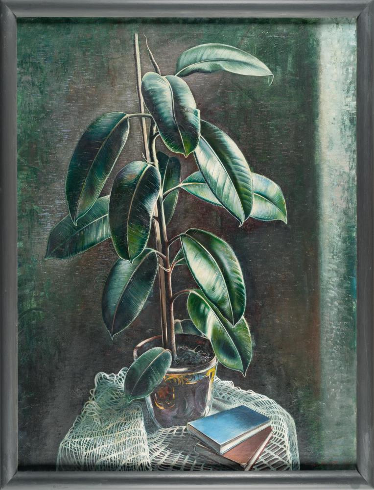 Stillleben mit Gummibaum