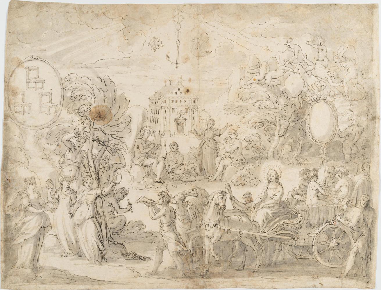 Allegorie mit dem Triumph der Weisheit