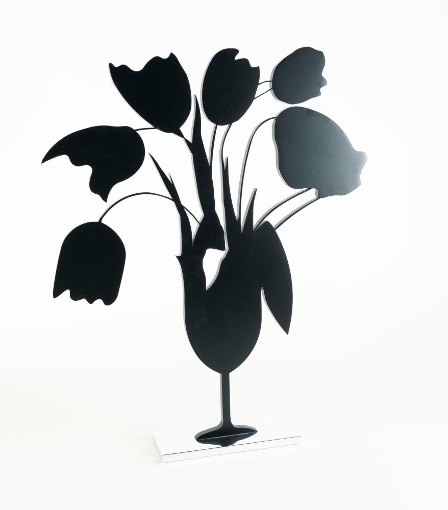 "Black Tulips and Vase"