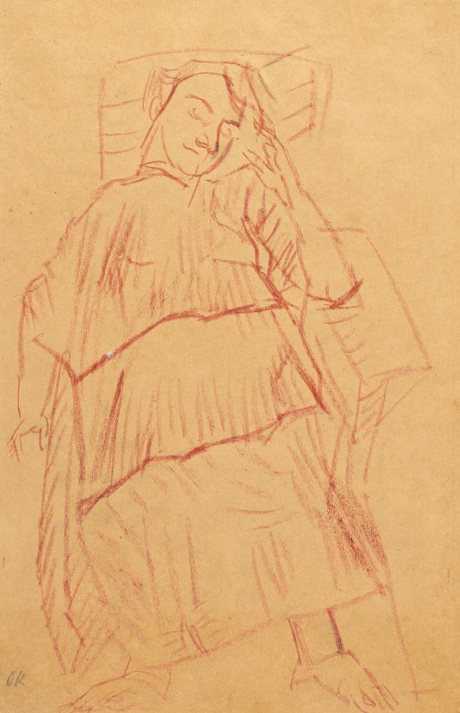 Neapel, Alma Mahler im Liegestuhl