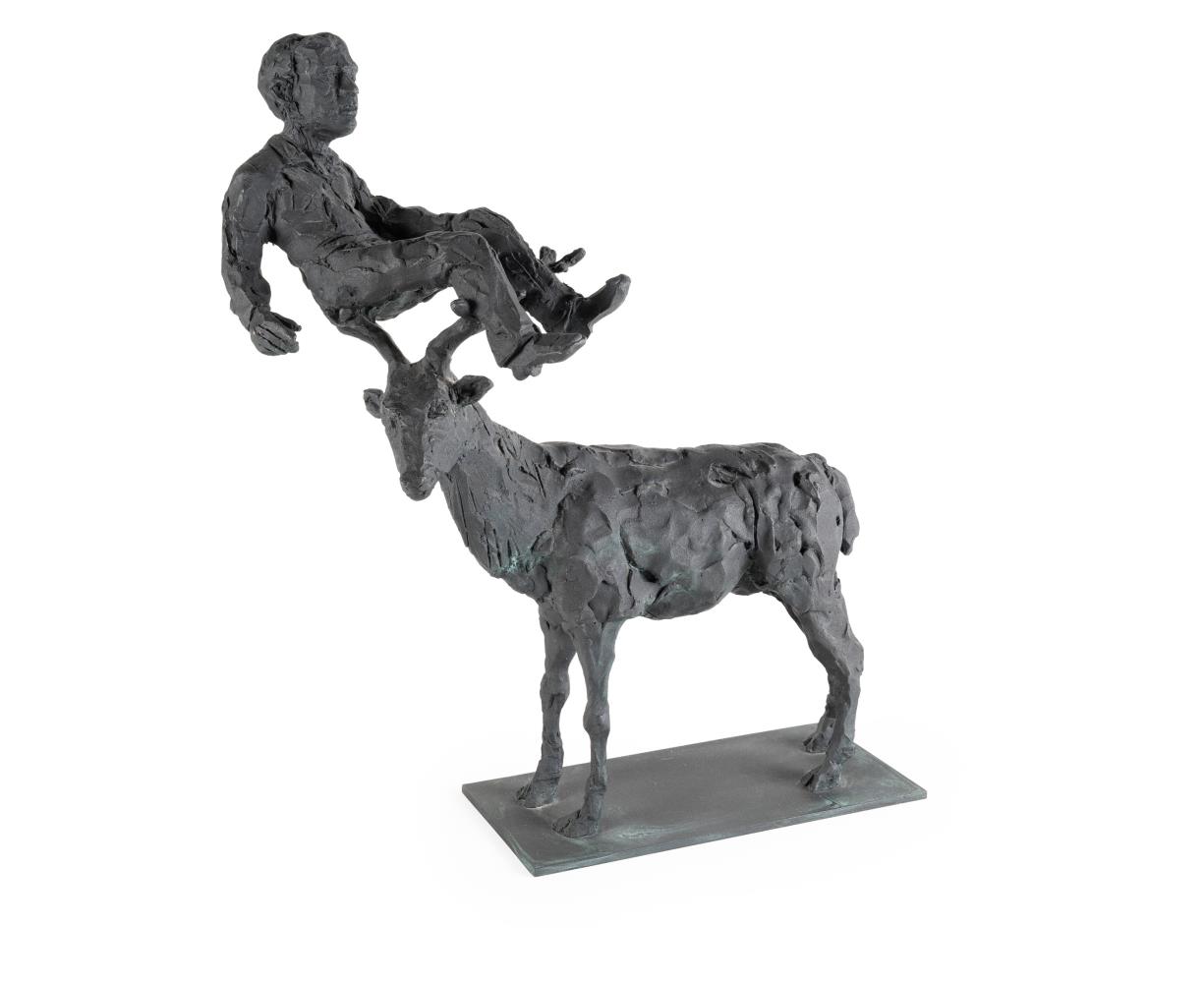 Deer with Man in Antlers
