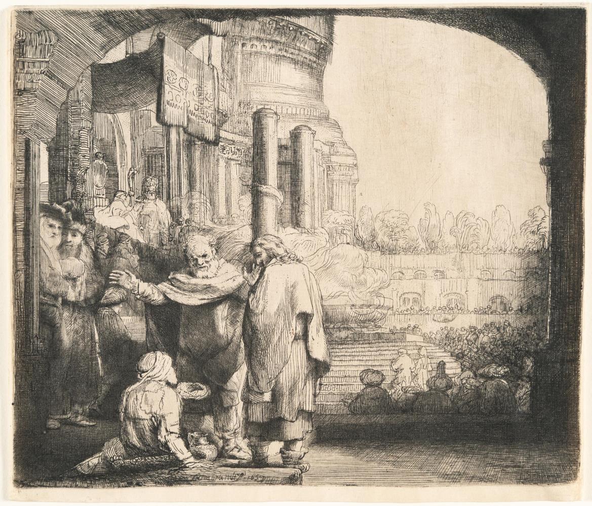 Petrus und Johannes heilen die Lahmen an der Pforte des Tempels