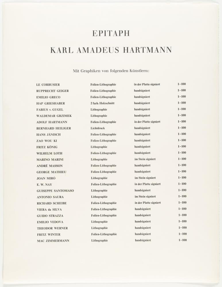 Epitaph für Karl Amadeus Hartmann