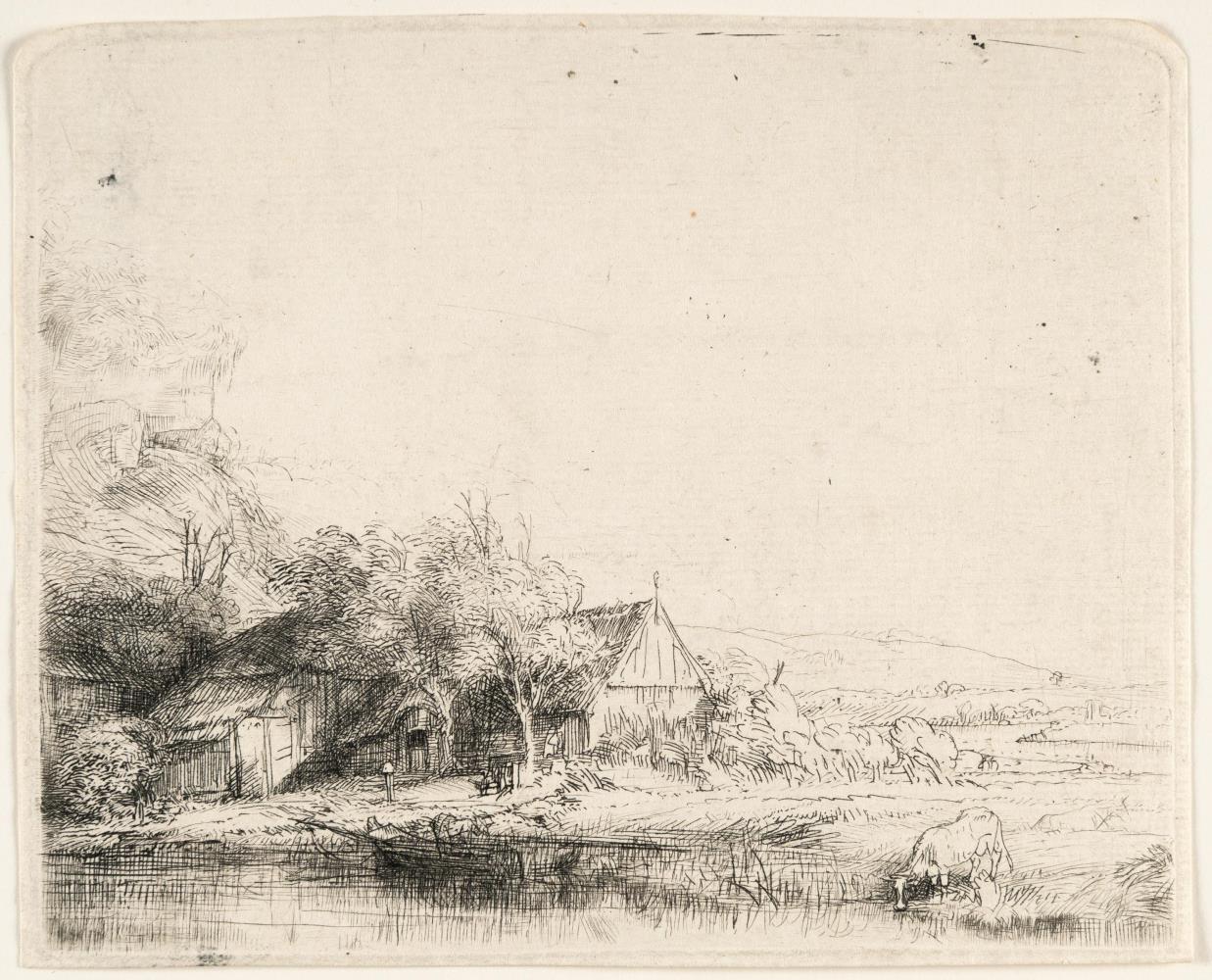 Die Landschaft mit der saufenden Kuh