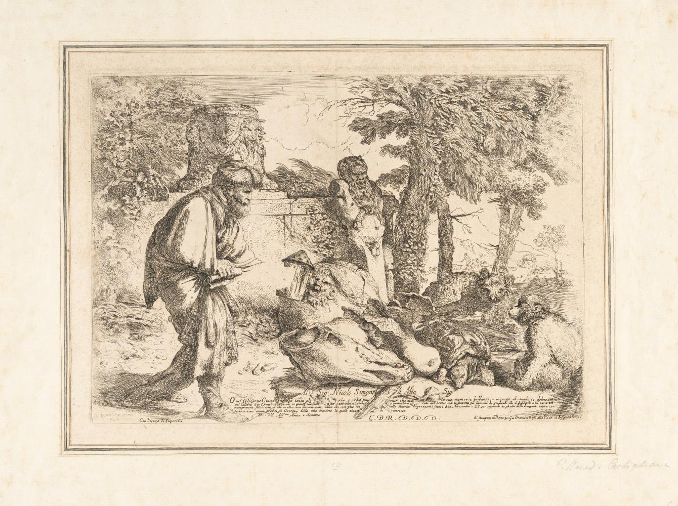 2 Bll.: Diogenes sucht einen ehrenhaften Mann – Circe verwandelt die Gefährten des Odysseus in Tiere, oder: Die Melancholie