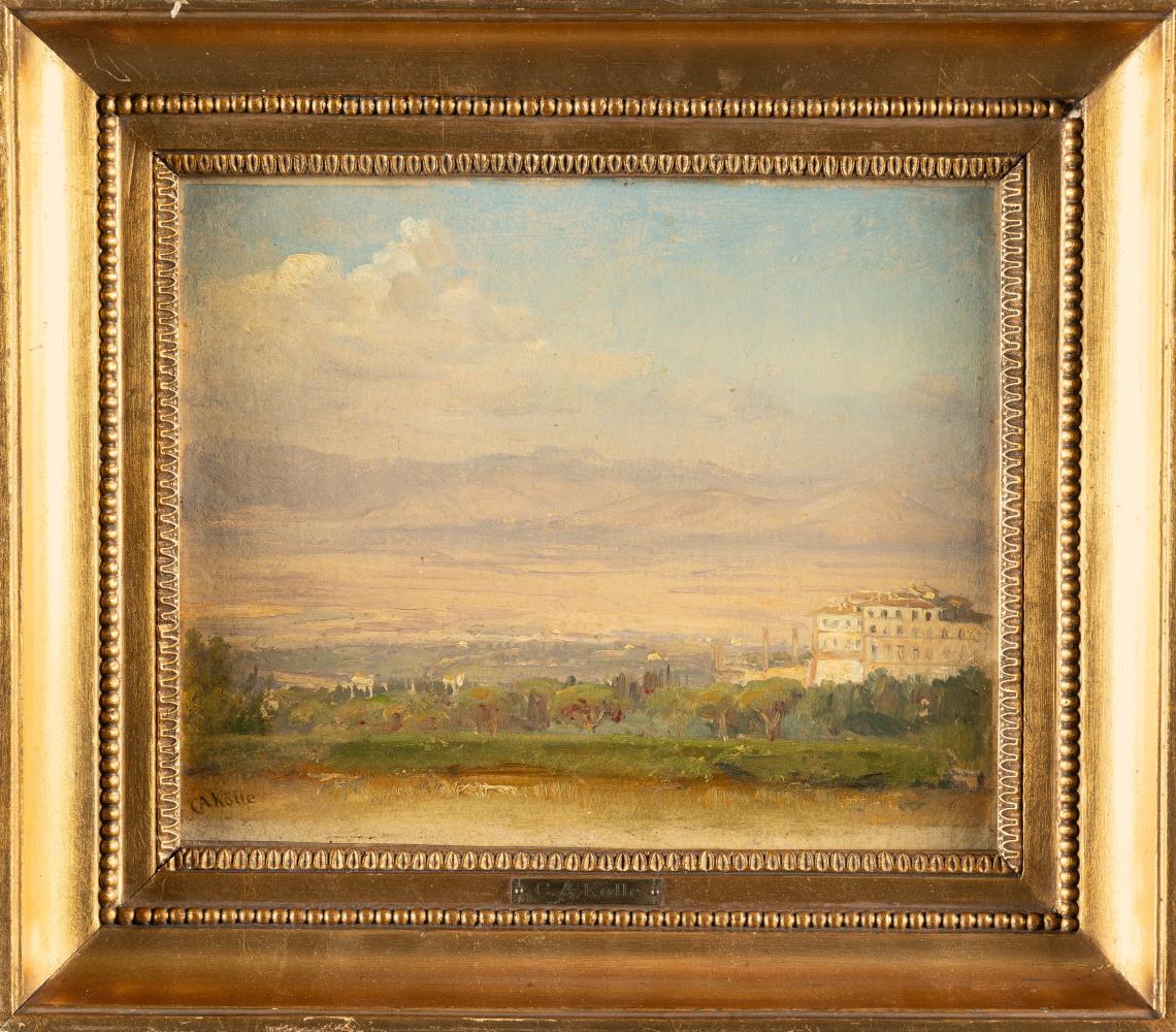 Blick auf Frascati mit der Villa Mondragone