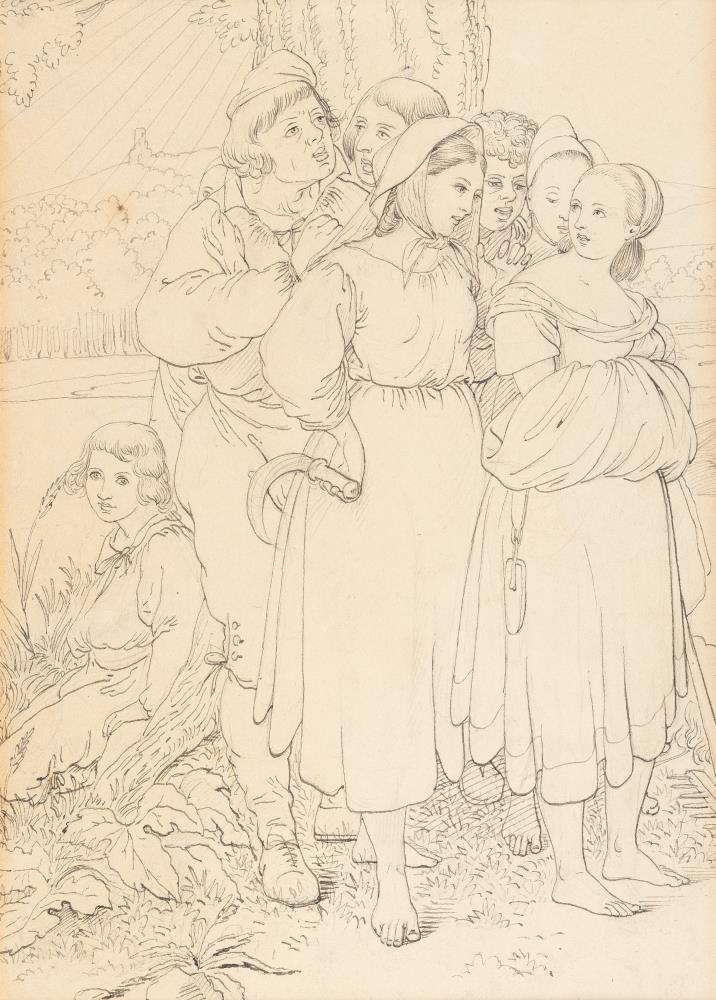 Gruppe von Landleuten