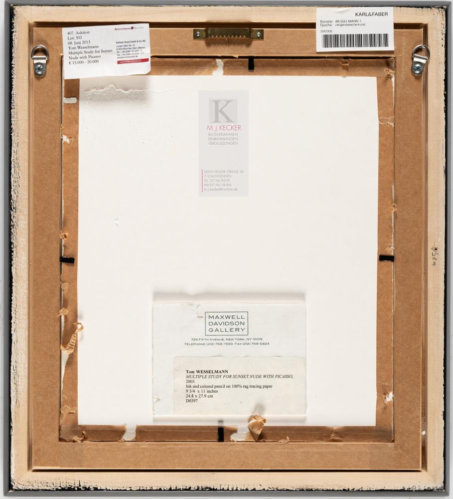 Multiple Study for Sunset Nude with Picasso