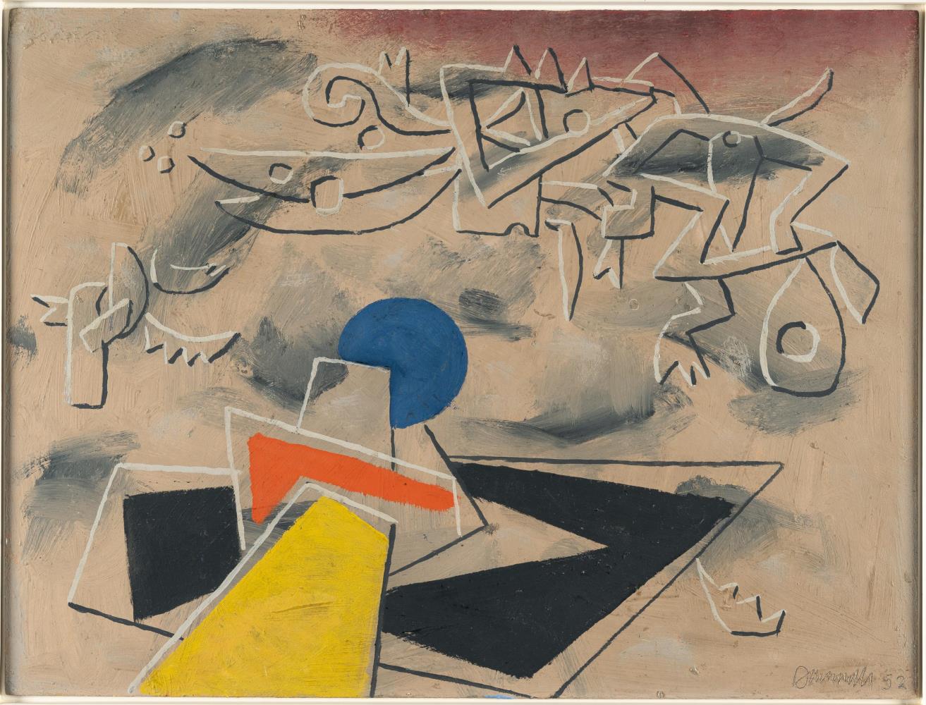 „Relief-Bild mit blauem Kreis“ (Relief picture with blue circle)