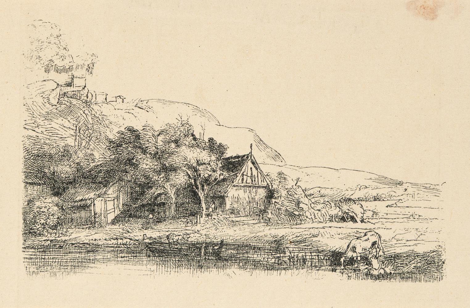 Die Landschaft mit der saufenden Kuh