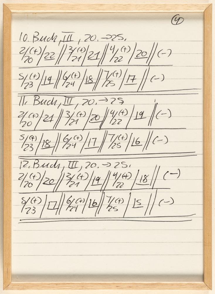 10 sheets: Untitled (1st–25th book, opus 8, A, B –> opus 11, A, B