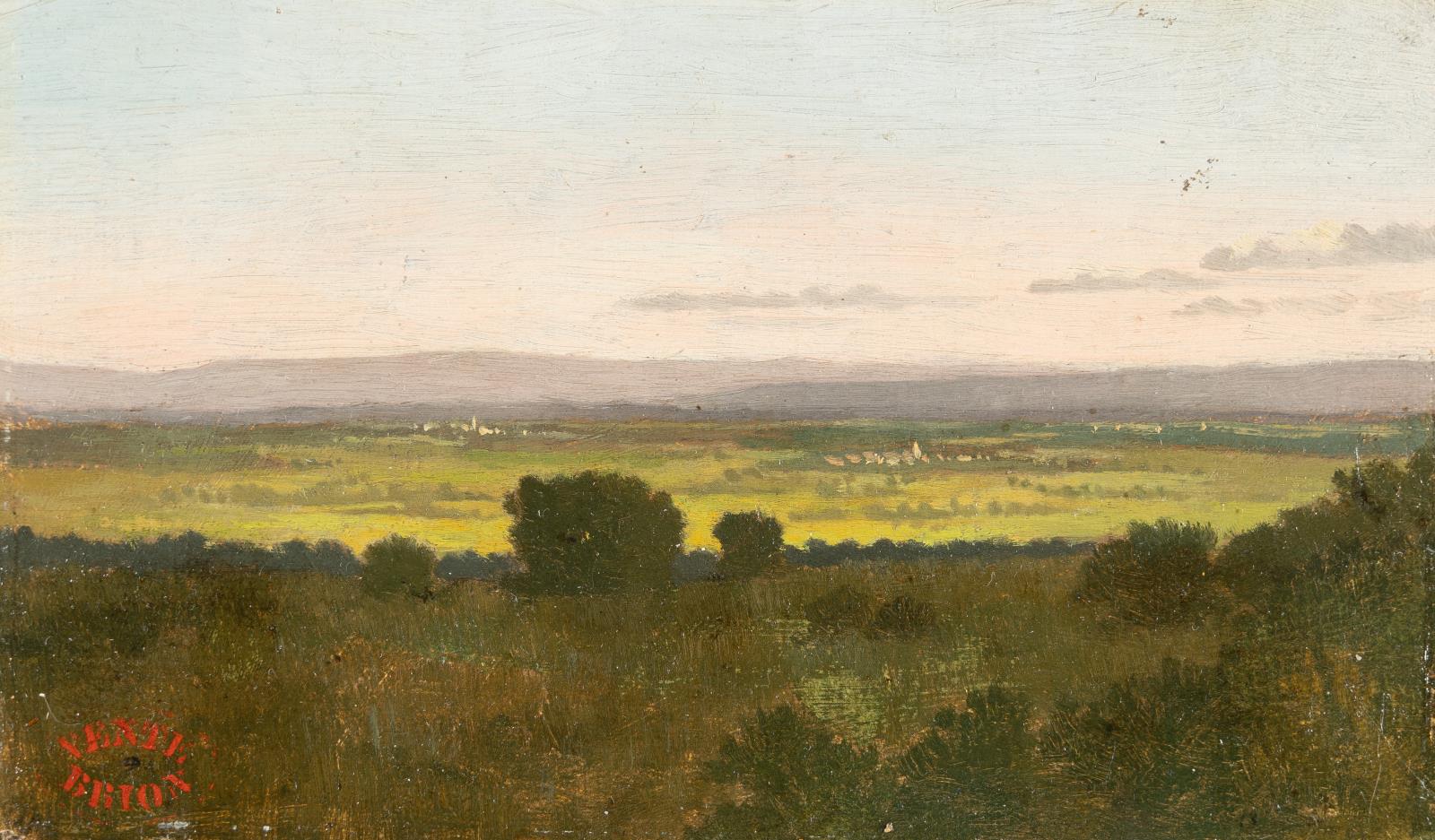 Landschaft in der Abenddämmerung