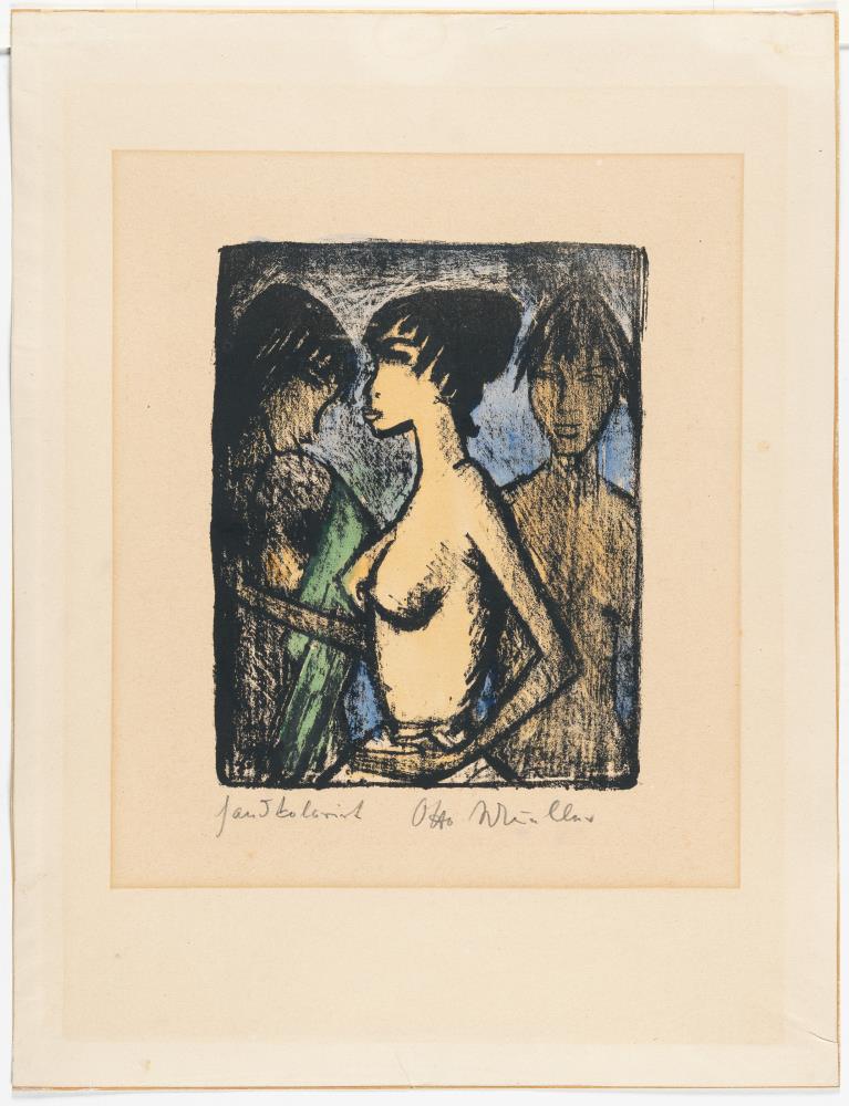 Girl in a semi-nude profile