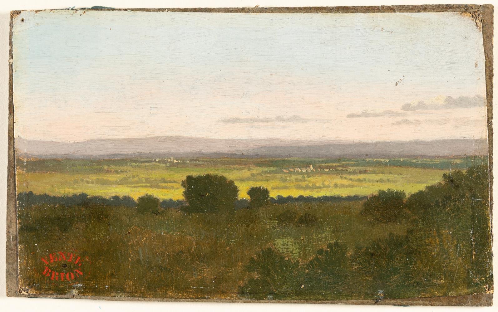 Landschaft in der Abenddämmerung