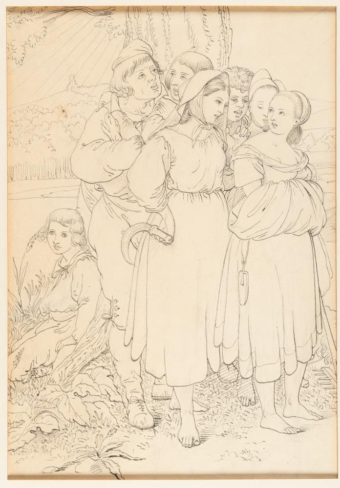 Gruppe von Landleuten