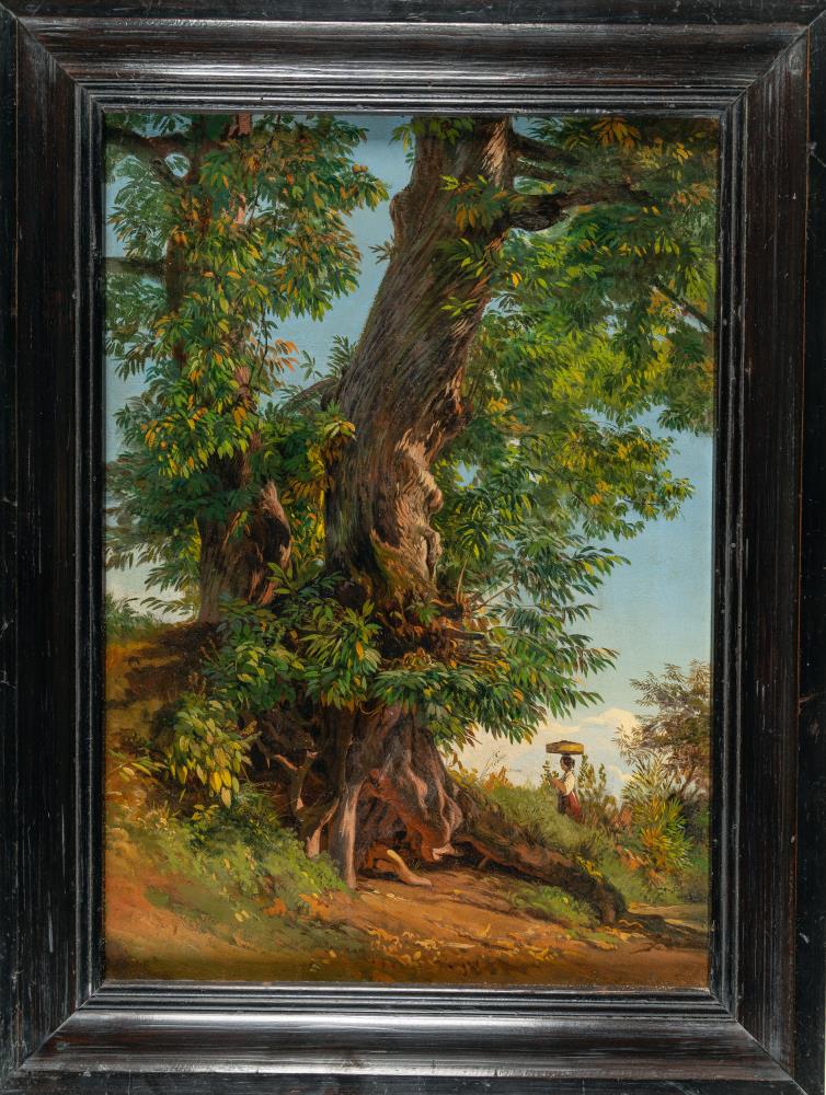 Italienerin unter dem Kastanienbaum