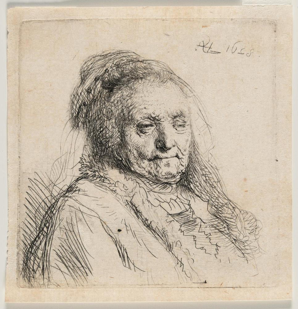 Brustbild der Mutter Rembrandts