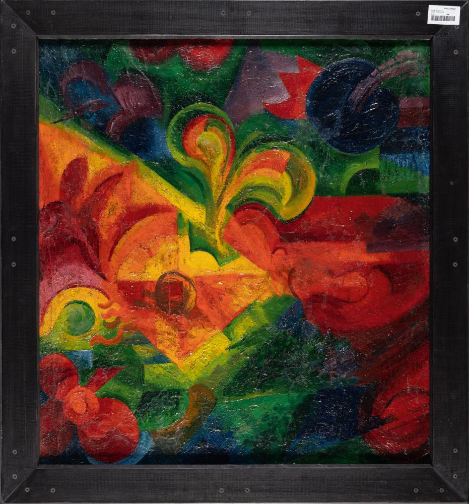 Front: Landscape with Lake – On the reverse: Blossoming (Cubist)