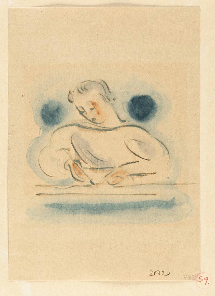 Draughtsman, turned slightly to the left