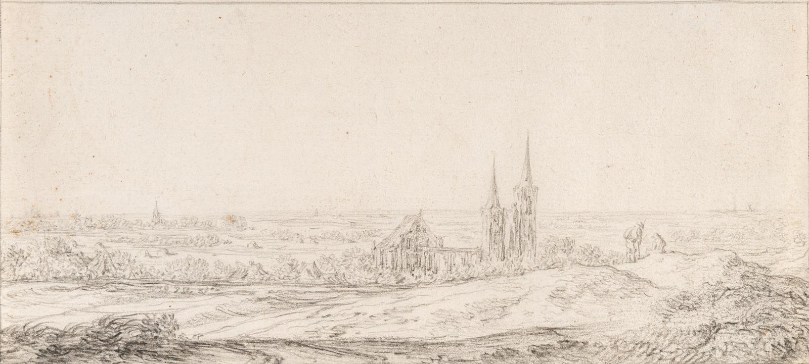 Ansicht von Egmond-Binnen mit der Abteikirche