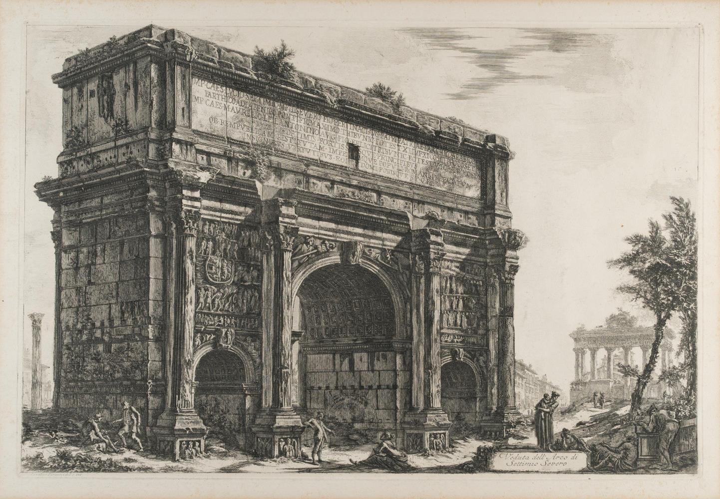 Veduta dell'Arco di Settimio Severo (Ansicht des Septimus-Severus