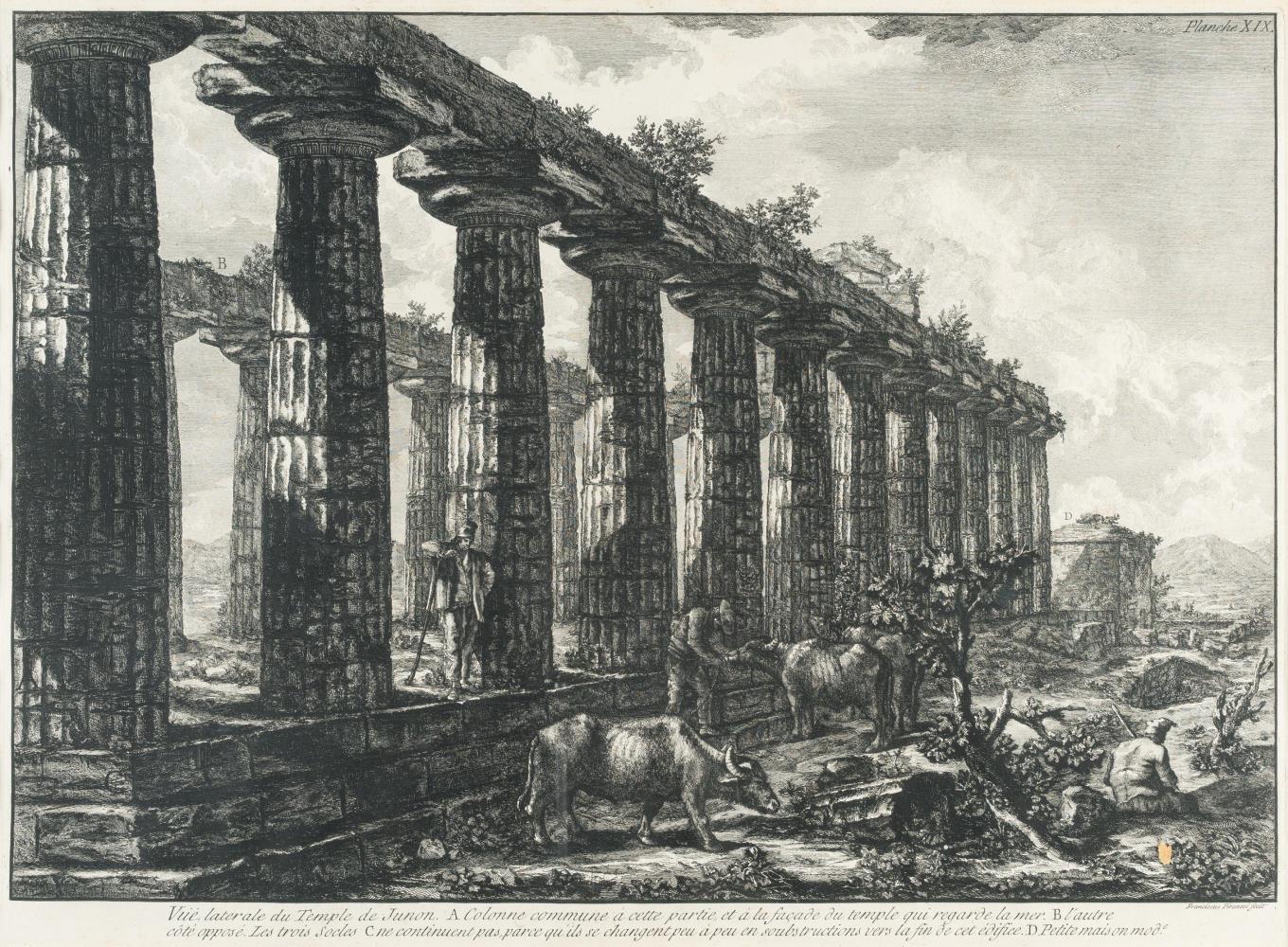Vue latérale du Temple de Junon (Seitenansicht des Juno-Tempels)