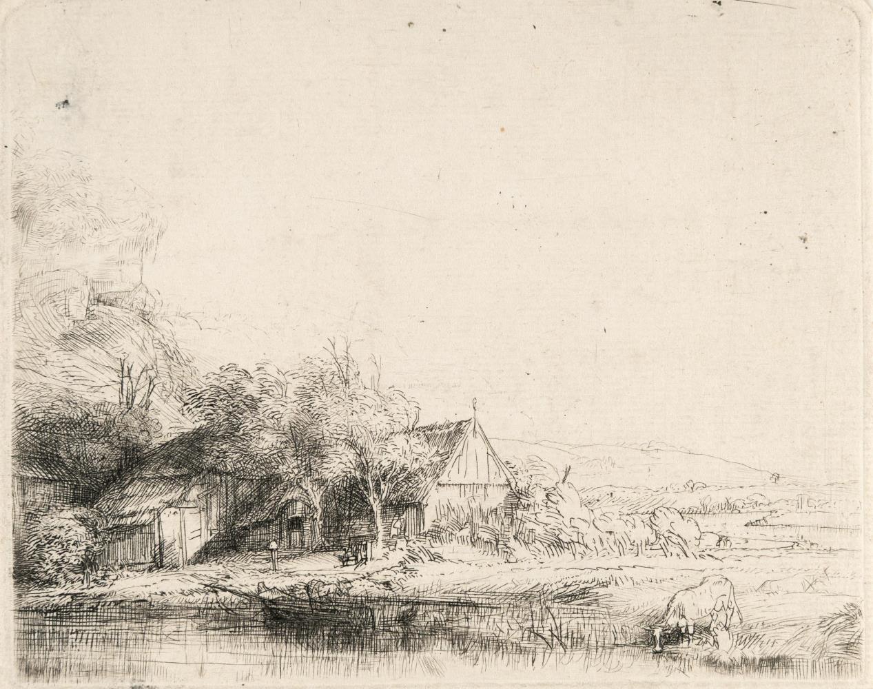 Die Landschaft mit der saufenden Kuh