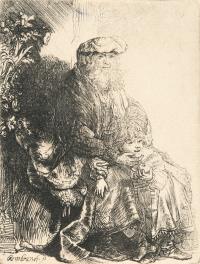 Abraham, Isaak liebkosend