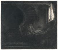 Der heilige Hieronymus im dunklen Zimmer