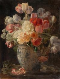 Blumenstrauß in einer Porzellanvase