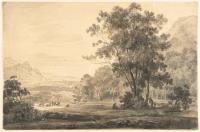 Italienische Landschaft mit Hirten