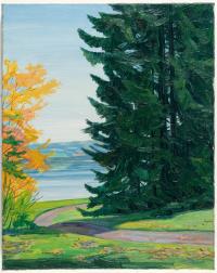 View of Lake Starnberg in the Park of Villa Knorr