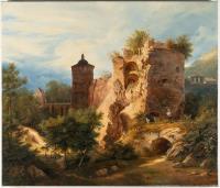 Heidelberger Schloss. Der zersprengte Turm