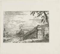 Paesaggio con Torre e Pilastri in Rovina